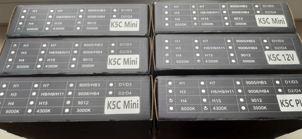 DawnKnight K5C Mini H1 H4 H7 HB3 H8 H9 H11 Топ LED лампы K7C K8C K9C
