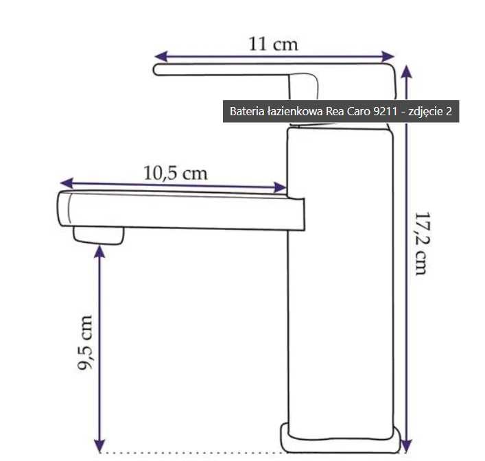 Bateria umywalkowa jednouchwytowa, chromowana REA