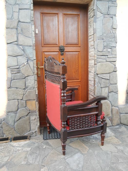 Fotel Tron nowa naturalna skóra