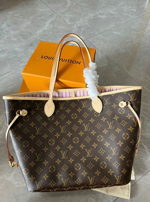 Torebka damska LV Louis Vuitton Neverfull monogram MM rose ballerine