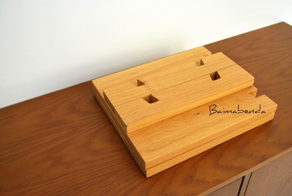 Suporte Discos Vinil / Porta Revistas / Carvalho Maciço