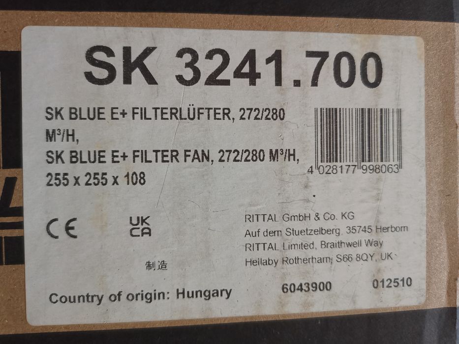 Wentylator filtrujący Blue e+ RITTAL SK 3241.700
