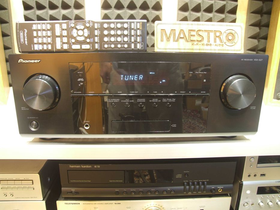 Ресівер Pioneer VSX-527. 5х130. 6-16 Ом. HDMI ARC. Пульт.USB Наложеним