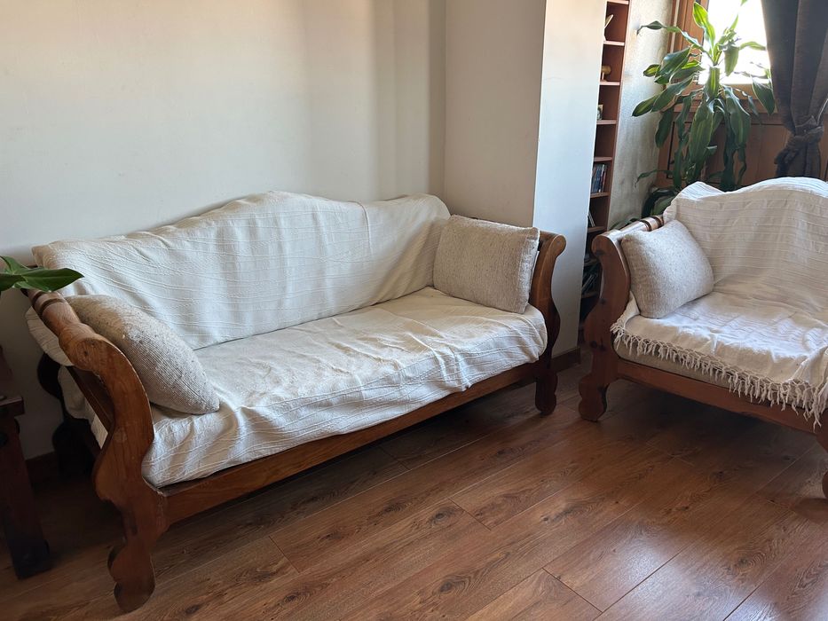 Sofás madeira maciça
