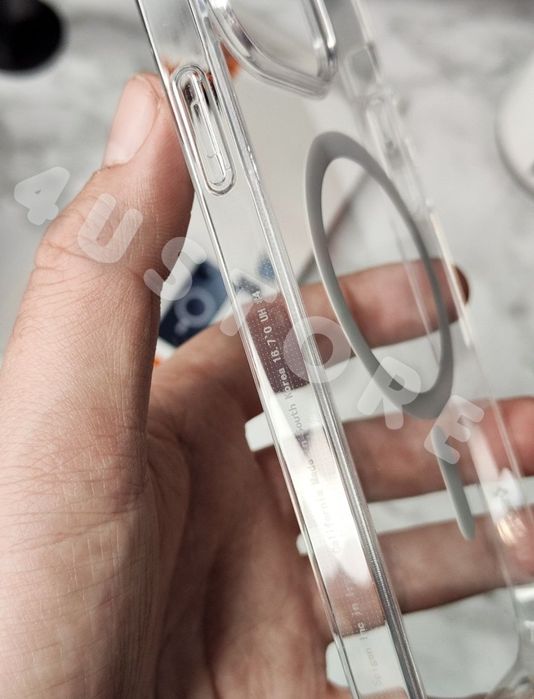 Чехол Spigen Magsafe на iPhone 15 Pro Max прозорий прозрачный