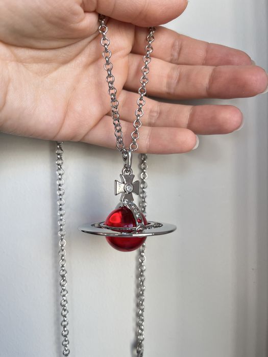 big large red orb naszyjnik wisior vivienne westwood