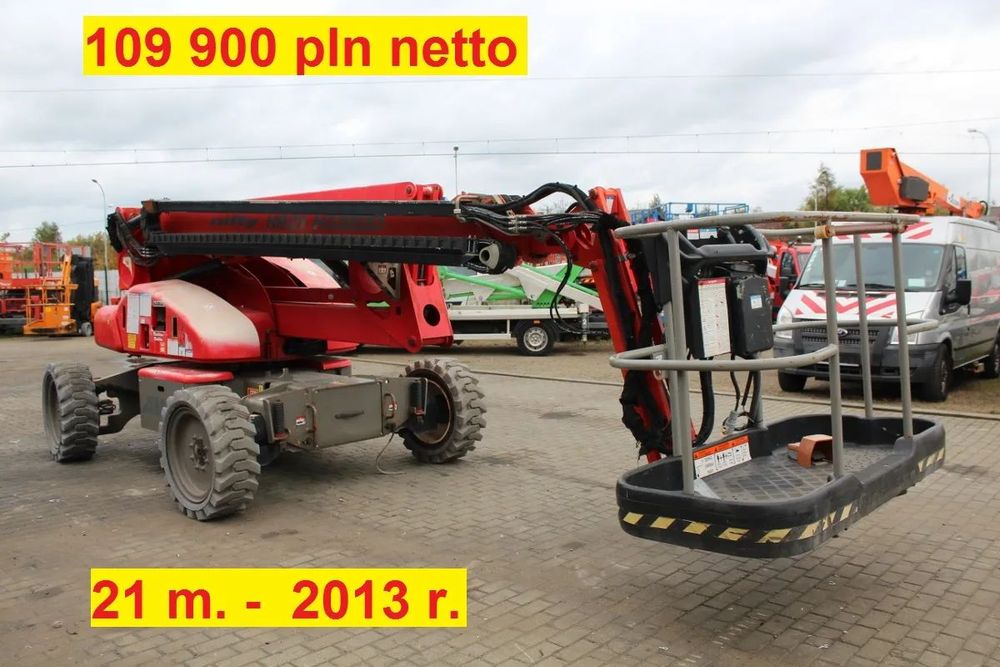 Genie koszowy zwyżka terenowy 4x4 16 m 17 m 18 m 20 m 21 m  samojezdny przegubowy elektryczny spalinowy na przyczepie jlg haulotte