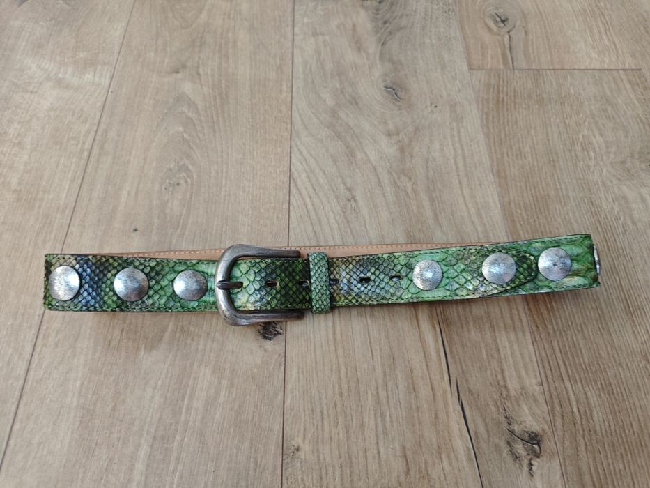 B.Belt Pasek z prawdziwej skóry węża - 95