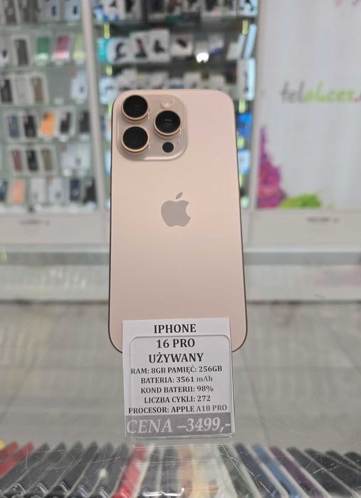 Iphone 16 Pro 256GB Bat 98% Telakces Felicity *Raty 0%