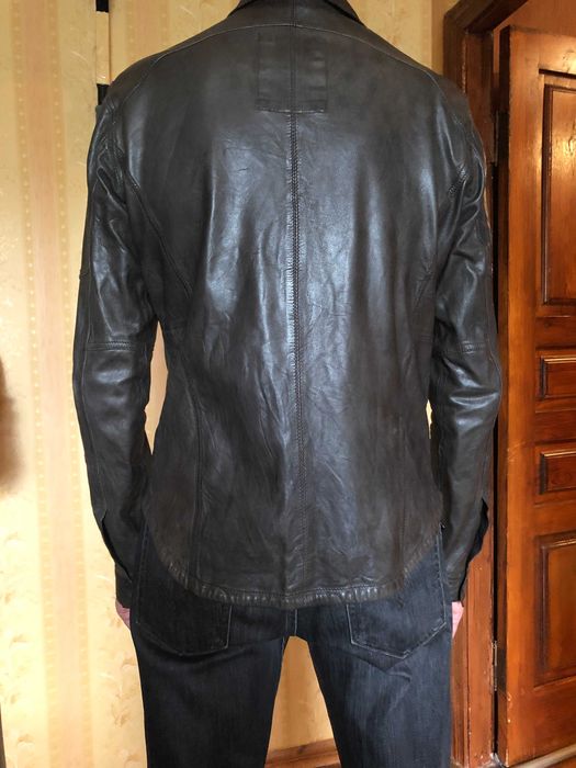 Шкіряна куртка рубашка label lab leather shirt розмір м