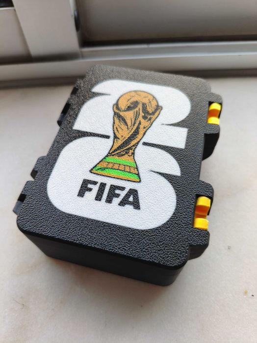 Conjunto com 2 caixas personalizadas para guardar os cromos do Mundial 2026 panini