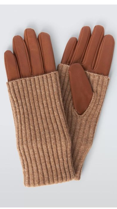 Шкіряні рукавички john lewis - в'язані манжети, що утеплюють.
