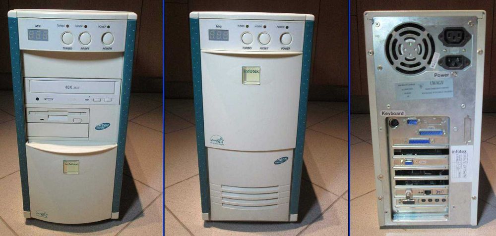 Stary komputer AT Retro Gaming AMD K6-2 400, 128mb, W98 SE,Philips17''