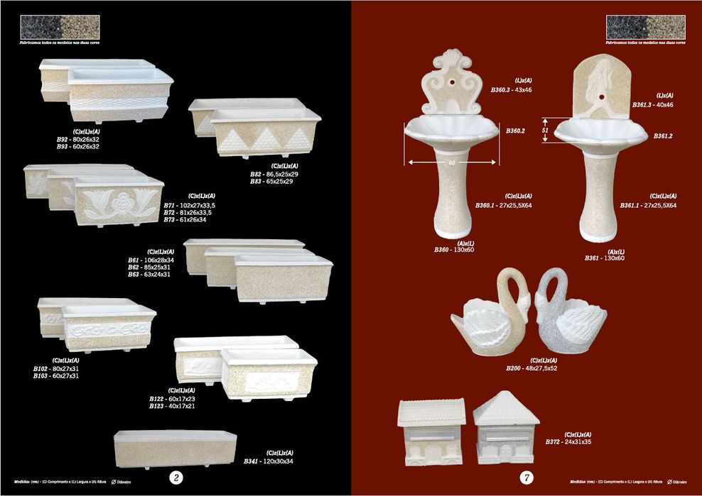 Moldes de vasos e artigos de jardim em fibra