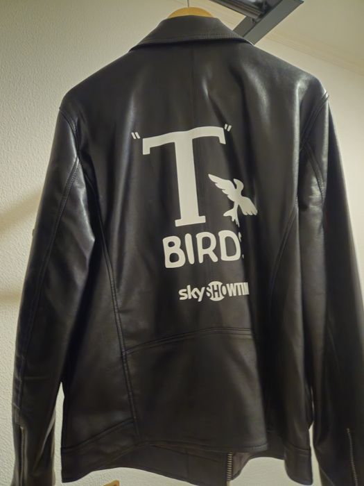 Jay mens Casaco cabedal T-birds