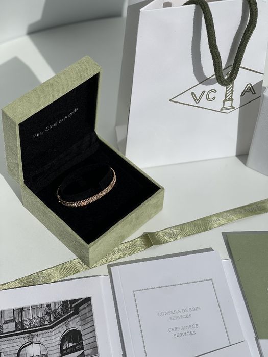 Золотой Браслет Van Cleef Perlée diamands