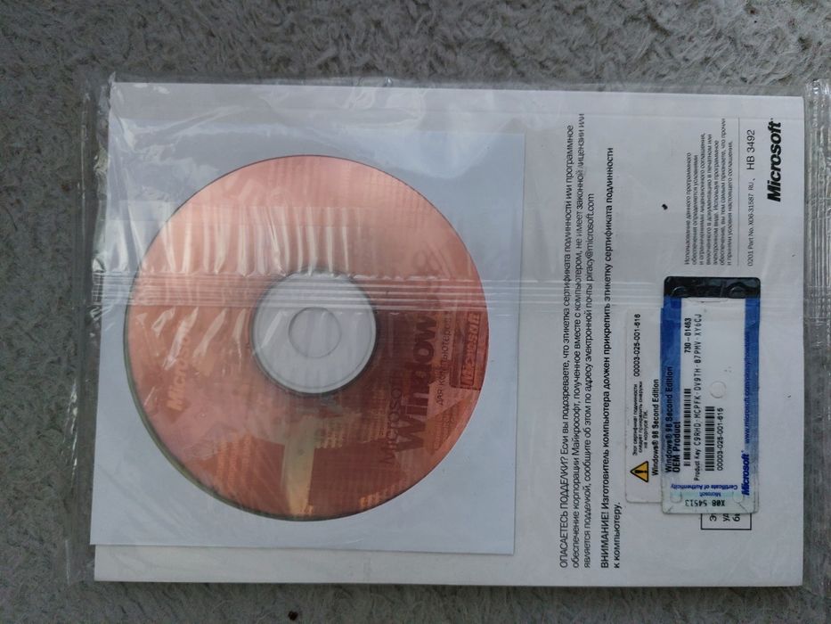 Windows 98 ліцензійний диск новий без дискети