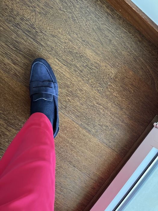 Sapatos Mocassins Azuis Senhora