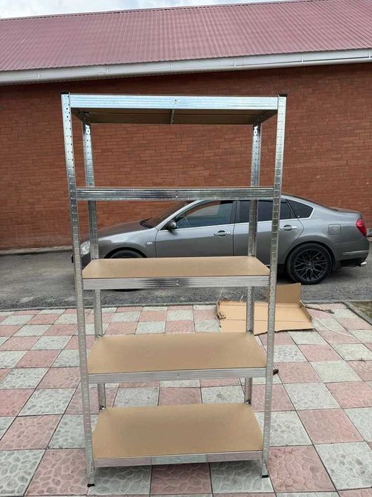 Стелаж металевий 90/150/180/205/220 см, оцинкований або чорний, під замовлення