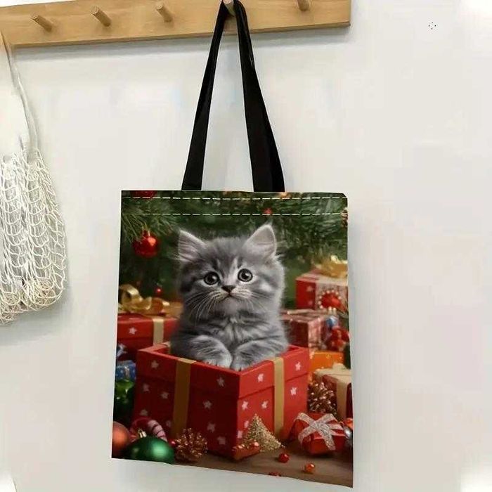 Новорічні шопери (1 ШТ. кожного принта) різдвяний аксесуар, подарунок.