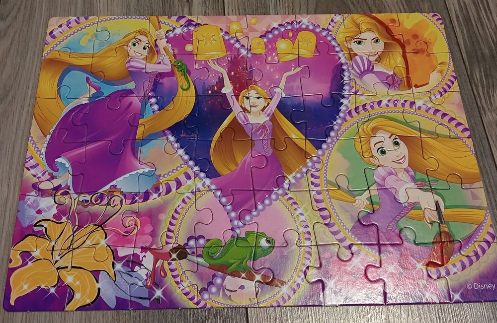 Puzzle księżniczki Disney 4w1 kolorowanka