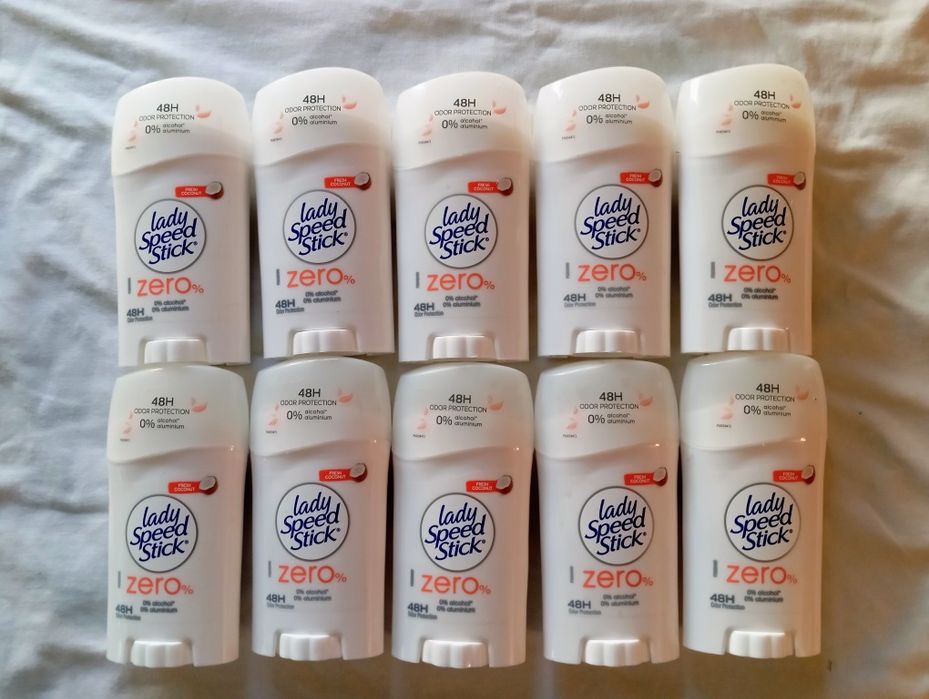 Lady Speed Stick Zero antyperspirant w sztyfcie 40 g 10 szt.