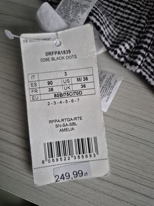 Kostium kąpielowy dwuczęściowy biustonosz calzedonia 38b