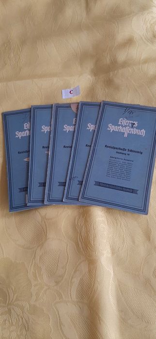 Germany 5 szt  Książeczka Oszczędnościowa rok 1942 pismo gotyk- RARE C