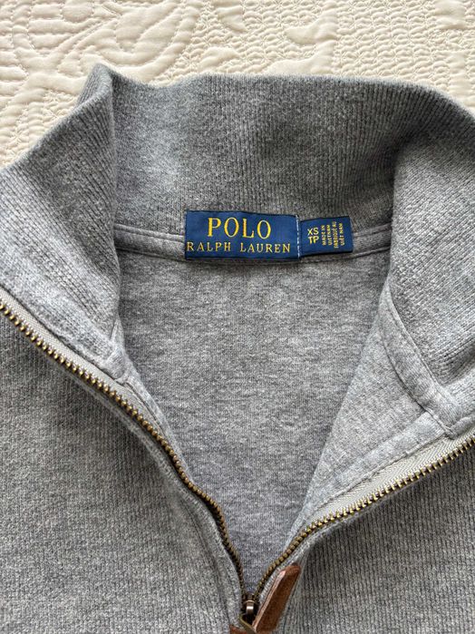 Pullover malha algodão c/ 1/4 zip cinzento XS - Polo Ralph Lauren