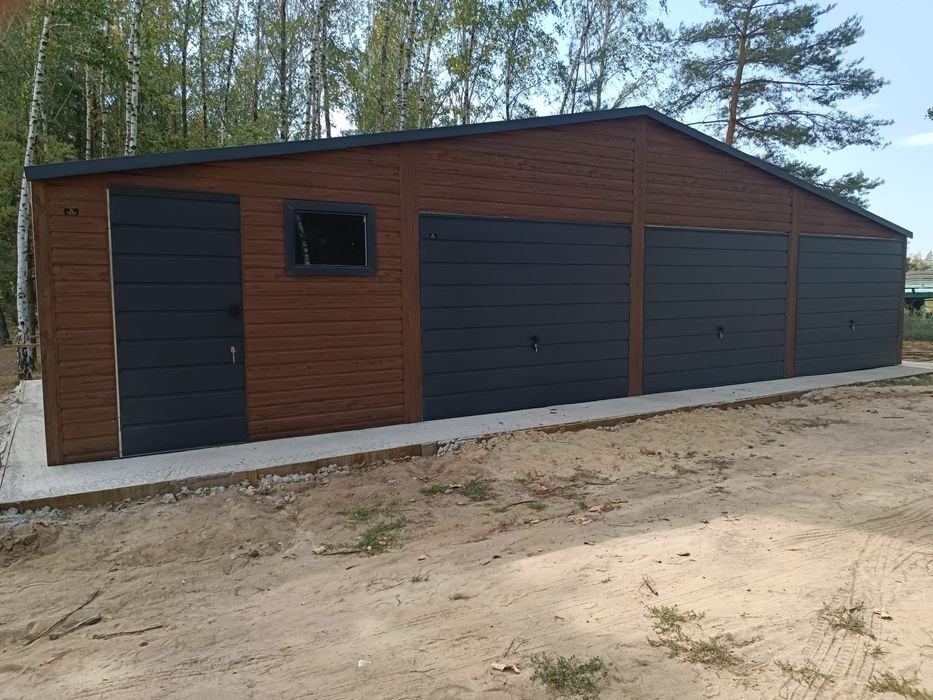 Garaz blaszak 6x6 Grafit producent garaży