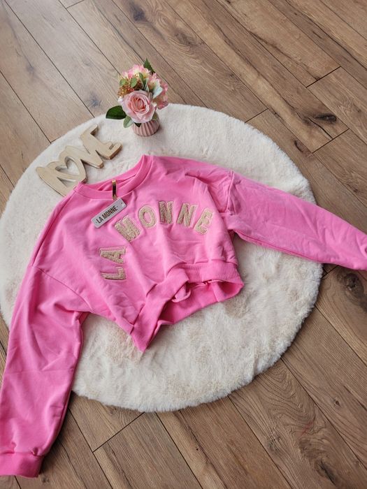 Bluza La monne cukierek róż oversize
