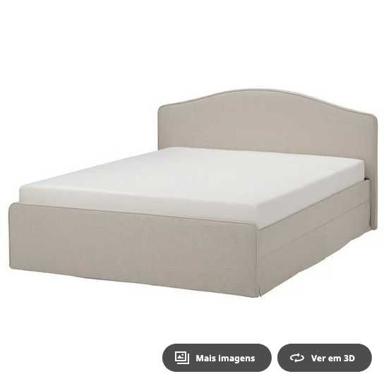 Cama e estrado IKEA com oferta de colchao