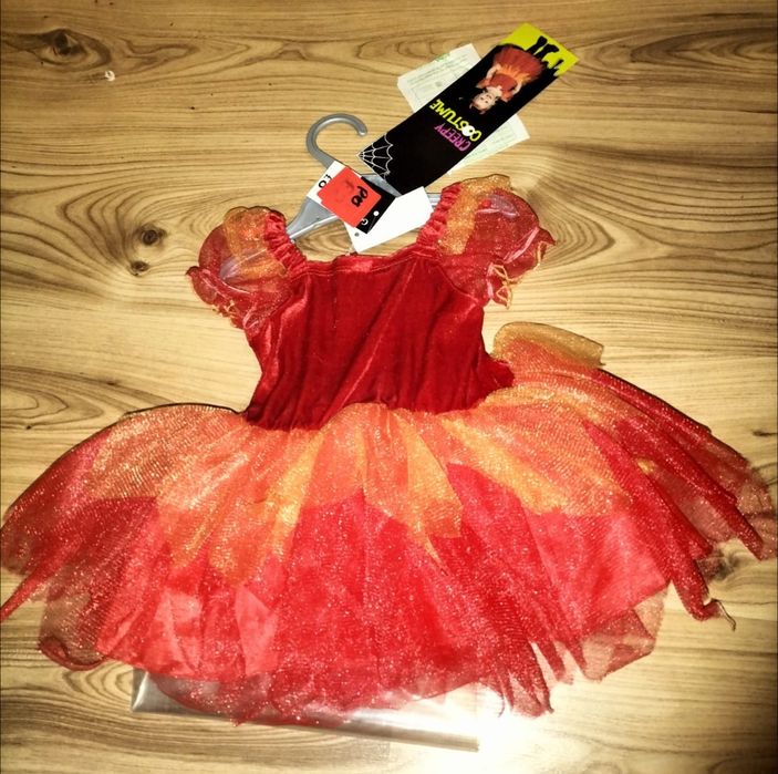 Halloween strój przebranie sukienka opaska 68 74