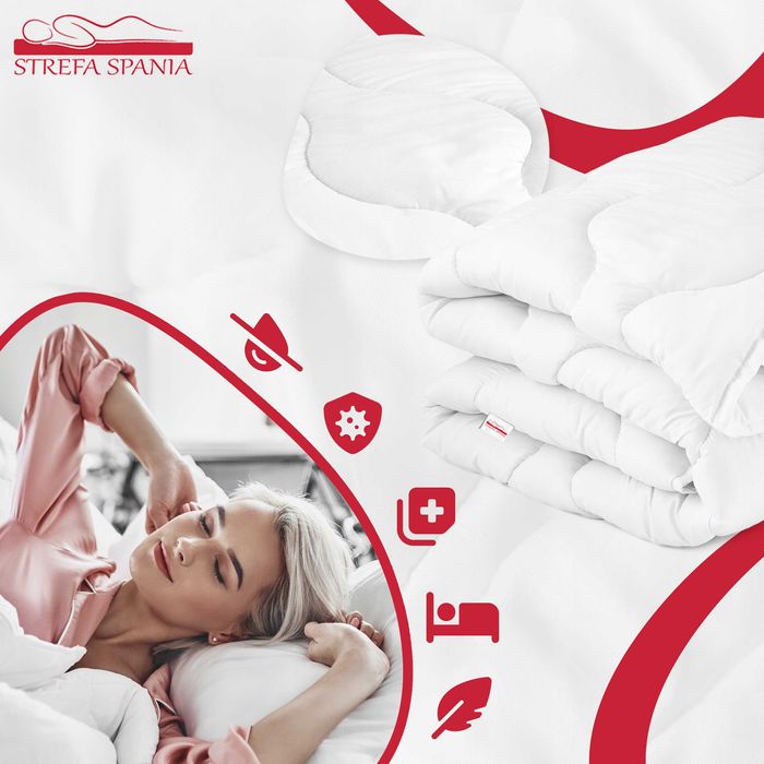 Kołdra 220x200 cm Antyalergiczna, porządna, lekka, całoroczna