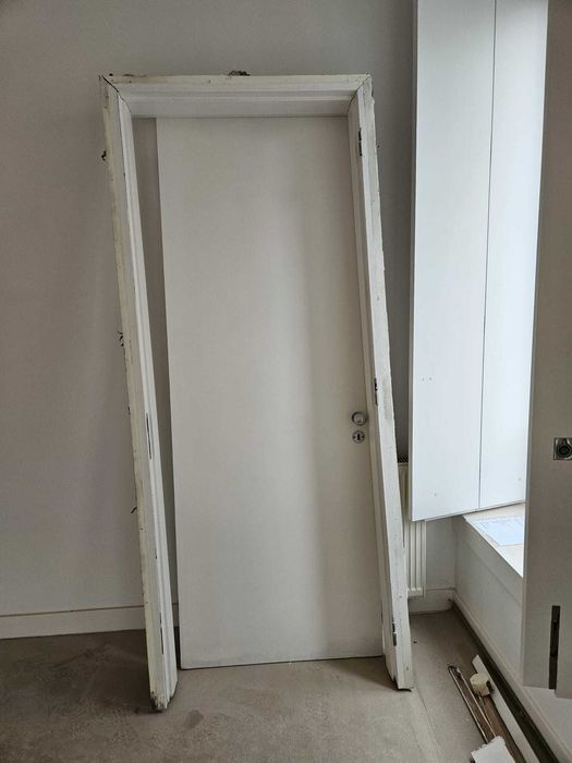 2 portas de Madeira lacada a branco