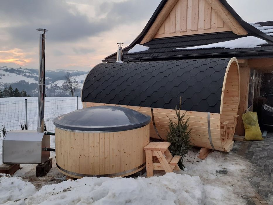 Sauna Ogrodowa Beczka 400cm Harvia Sauna Fińska Sucha Do Ogrodu