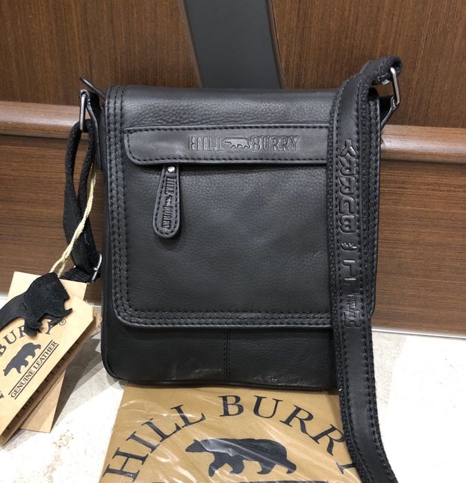 Hillburry шкіряна сумка Hill Burry планшет мессенджер кожаная сумка