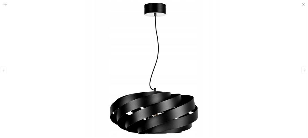 Czarna lampa wisząca