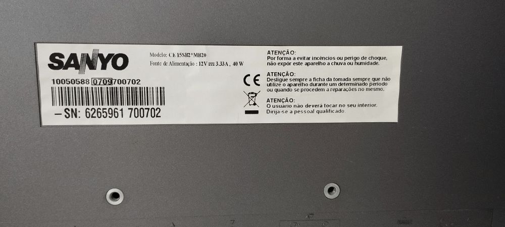 TV LCD Sanyo CE15SB2 15"