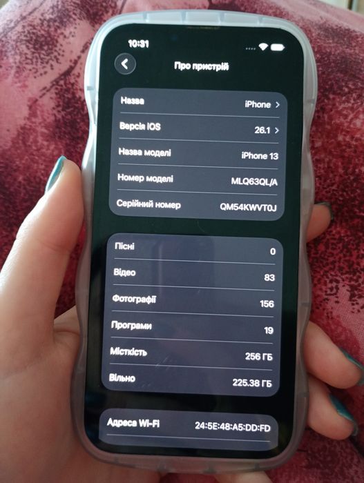 Айфон 13,пам'ять 256гб
