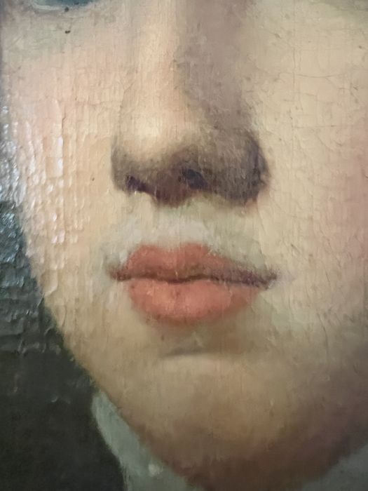 Antyk XVIII / XIX wiek portret chłopca olejny obraz