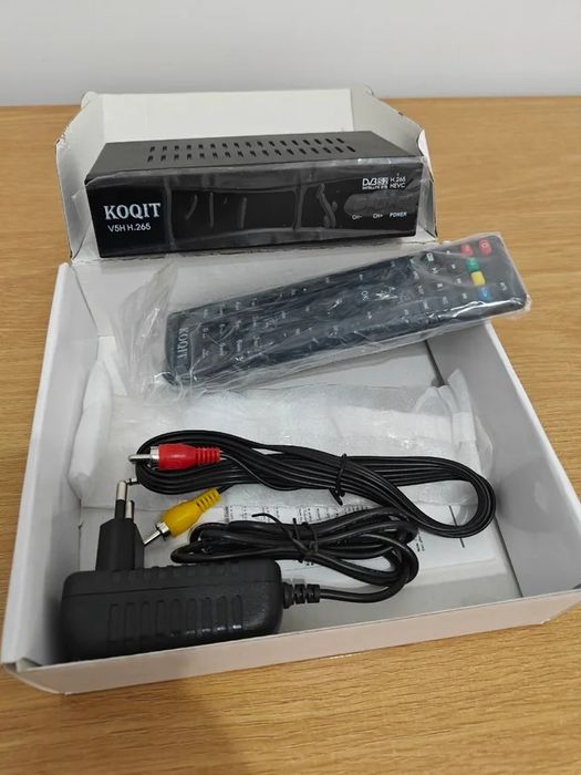 Dekoder cyfrowy odbiornik satelitarny HD KOQIT V5H H.265 Nowy! Okazja!