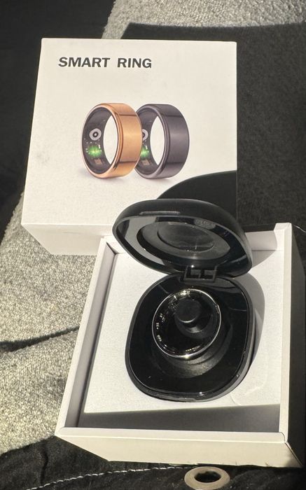 Nowy smart ring pierscień smartwatch 8 srebrny