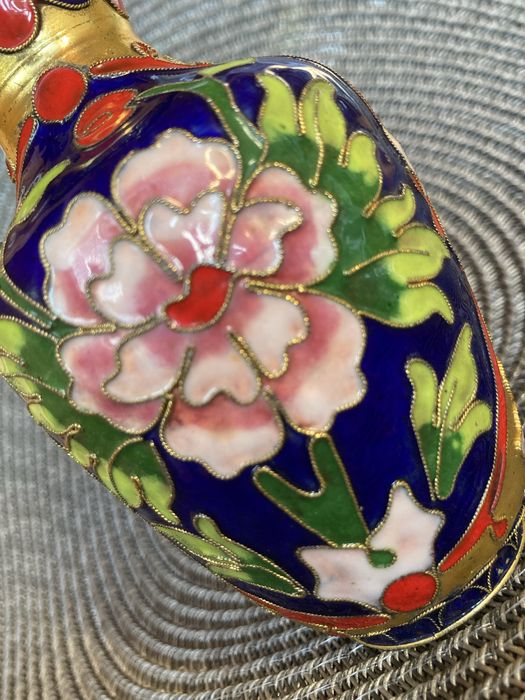 Вазочка/ваза металлическая Клуазоне Винтаж Подарок Сувенир