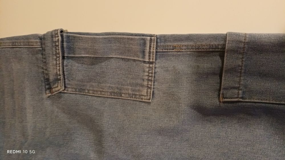 Jeans cargo de ganga azul