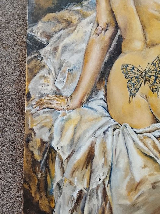 Akt kobiecy obraz 60x90 cm recznie malowany