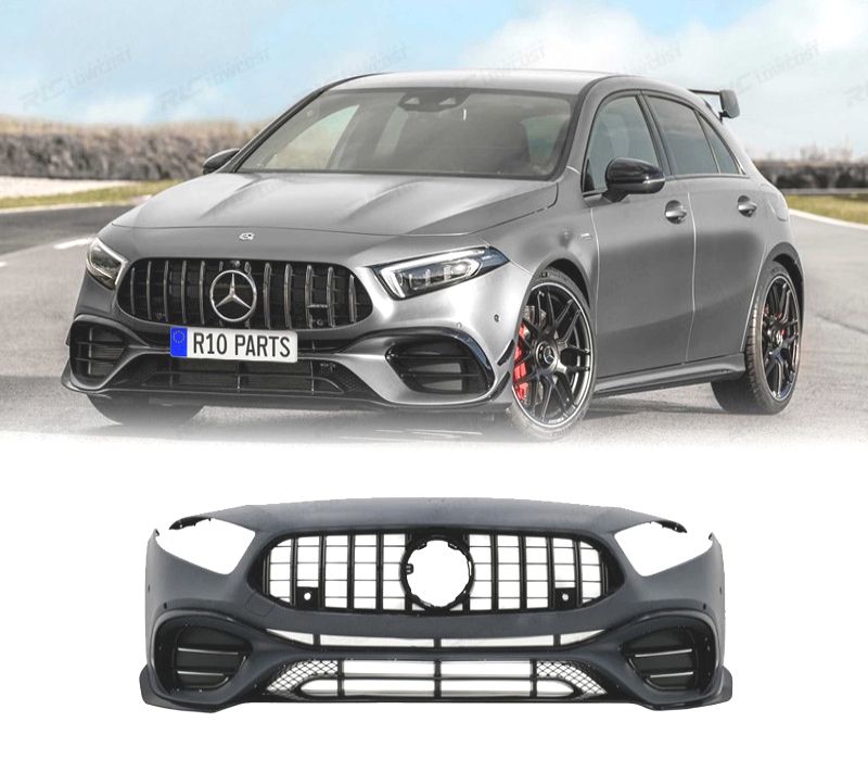PARA-CHOQUES DIANTEIRO MERCEDES CLASSE A W177 V177 18- LOOK AMG A45 PRETO