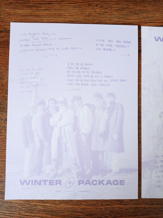 BTS Winter Package duże postcard set 2szt Rydułtowy • OLX.pl