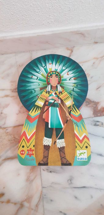 Puzzle Djeco Índio Guerreiro 36 peças