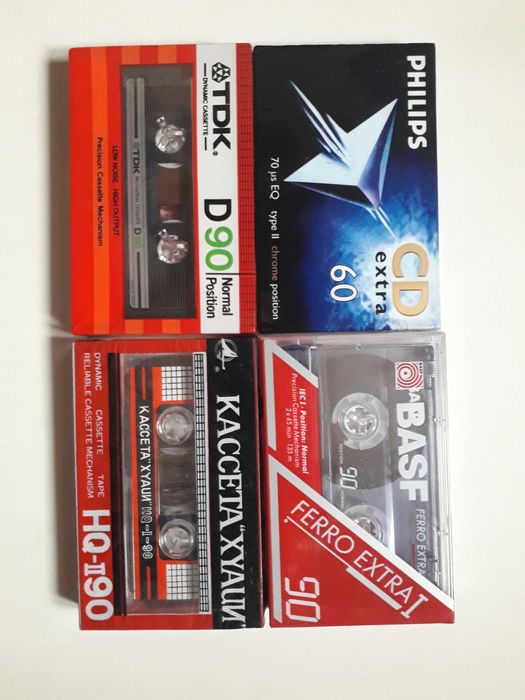 フカベイト Кассета BASF ferro90/ PHILIPS CD extra 60 chrome/XYAUИ HQ-II 90
